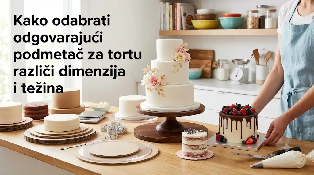 Kako odabrati odgovarajući podmetač za tortu različitih dimenzija i težina