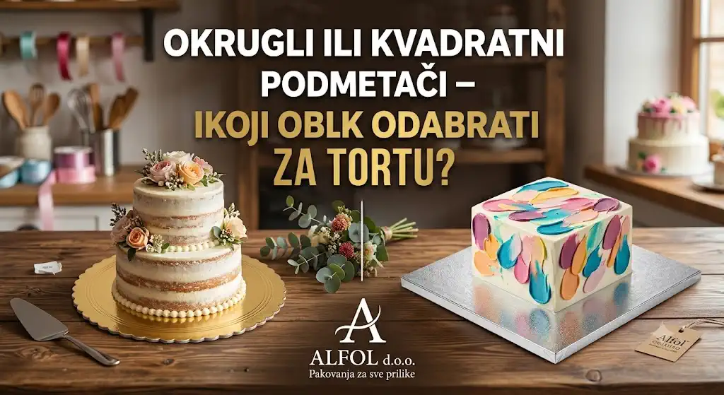 Okrugli ili kvadratni podmetači za torte i poređenje njihovih prednosti
