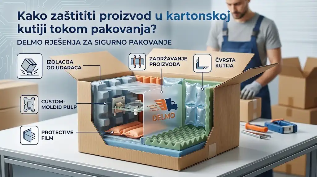 Zaštita proizvoda u kartonskoj kutiji tokom pravilnog pakovanja
